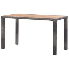 dārza galds, antracītpelēks, brūns, 123x60x74 cm, akācijas koks cena un informācija | Dārza galdi | 220.lv