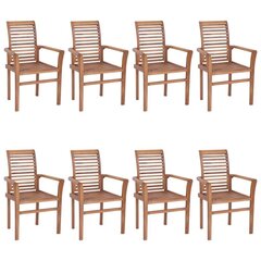 Virtuves krēsli ar krēmkrāsas spilveniem , 8 gab. cena un informācija | Dārza krēsli | 220.lv