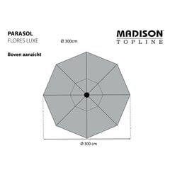 Madison saulessargs Flores, 300 cm, apaļš, ķieģeļu sarkans цена и информация | Зонты, маркизы, стойки | 220.lv