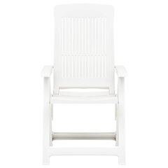 atgāžami dārza krēsli, 2 gab., balta plastmasa cena un informācija | Dārza krēsli | 220.lv