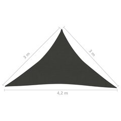 saulessargs, 160 g/m², antracītpelēks, 3x3x4,2 m, HDPE цена и информация | Зонты, маркизы, стойки | 220.lv