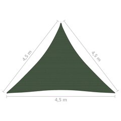 saulessargs, 160 g/m², tumši zaļš, 4,5x4,5x4,5 m, HDPE cena un informācija | Saulessargi, markīzes un statīvi | 220.lv