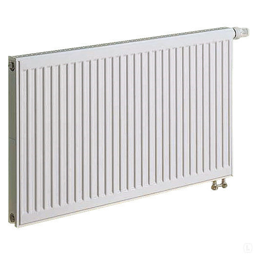 KERMI radiators 0.5 x 0.4 m, dubultais, apakšā savienojums ar iebūvētu vārstu. цена и информация | Apkures radiatori | 220.lv