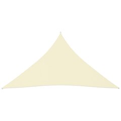 saulessargs, 5x6x6 m, trijstūra forma, krēmkrāsas audums цена и информация | Зонты, маркизы, стойки | 220.lv