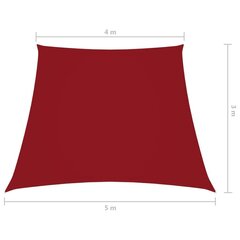 saulessargs, sarkans, 4/5x3 m, oksfordas audums cena un informācija | Saulessargi, markīzes un statīvi | 220.lv