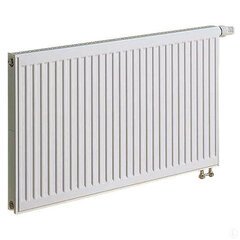 KERMI radiators 0.5 x 1 m, dubultais, apakšā savienojums ar iebūvētu vārstu. цена и информация | Радиаторы отопления | 220.lv