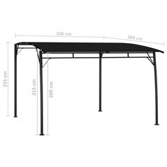 dārza nojume, 3x3x2,25 m, antracītpelēka цена и информация | Зонты, маркизы, стойки | 220.lv