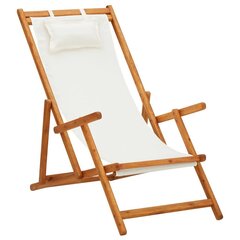 saliekams pludmales krēsls, eikalipta masīvkoks, audums cena un informācija | Dārza krēsli | 220.lv