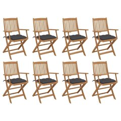 Saliekami āra krēsli ar matračiem , 8 gab., brūni cena un informācija | Dārza krēsli | 220.lv