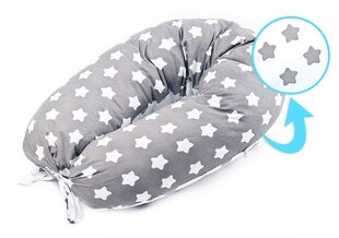 Barošanas spilvens Sensillo Maternity Croll Xl Grey Stars, 180 cm cena un informācija | Grūtnieču spilveni | 220.lv