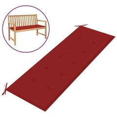 Подушка для садовой скамейки, красная, 150x50x4см цена и информация | Подушки, наволочки, чехлы | 220.lv
