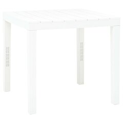 dārza galds, 78x78x72 cm, balta plastmasa cena un informācija | Dārza galdi | 220.lv