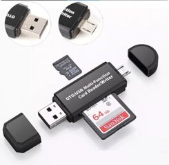 5in1 SD karšu lasītājs Micro USB USB-C OTG Pendrive цена и информация | Адаптеры и USB разветвители | 220.lv