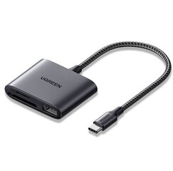 Картридер USB-C + USB, UGREEN CM387 (черный) цена и информация | Адаптеры и USB разветвители | 220.lv