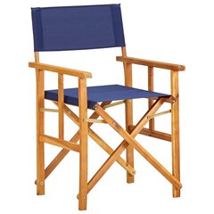 režisora krēsls, zils, akācijas masīvkoks cena un informācija | Dārza krēsli | 220.lv