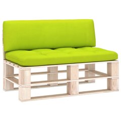 Palešu dīvānu matrači , 2 gab., spilgti zaļi cena un informācija | Krēslu paliktņi | 220.lv