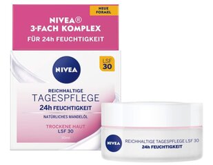 Mitrinošs dienas sejas krēms Nivea, 50ml cena un informācija | Sejas krēmi | 220.lv