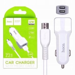 HOCO Z23 auto lādētājs 2xUSB+Micro kabelis cena un informācija | Akumulatoru lādētāji | 220.lv