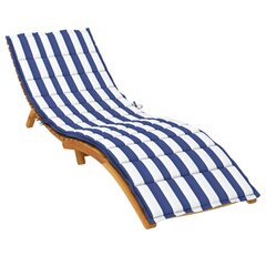 sauļošanās krēsla matracis, zilas un baltas svītras, audums cena un informācija | Krēslu paliktņi | 220.lv