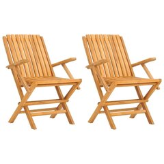 Saliekami dārza krēsli , 2 gab., 61x67x90 cm, brūns cena un informācija | Dārza krēsli | 220.lv