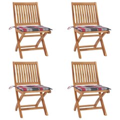 Saliekami dārza krēsli ar matračiem , 4 gab. cena un informācija | Dārza krēsli | 220.lv