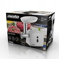 Электрическая мясорубка Mesko MS4805 1500 W, белая цена и информация | Мясорубки | 220.lv