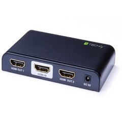 Techly Splitter AV-разветвитель HDMI 2.0 1x2 UHD 4Kx2K 3D питание переменного тока цена и информация | Адаптеры и USB разветвители | 220.lv