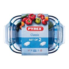 Krāsns trauku komplekts Pyrex Classic Caurspīdīgs Borosilikāta stikls (2 gab.) cena un informācija | Cepamais papīrs, trauki, formas | 220.lv