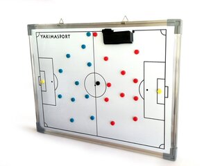 Taktiskais futbola trenera dēlis YakimaSport, 45x60 cm cena un informācija | Futbola formas un citas preces | 220.lv