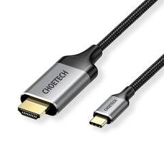 Адаптер однонаправленного кабеля Choetech USB Type C (штекер) на HDMI (штекер) 4K 60 Гц 2 м, черный (CH0021-BK) цена и информация | Адаптеры и USB разветвители | 220.lv