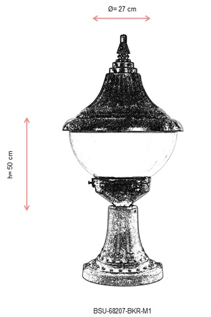 Āra lampa Avonni BSU-68207-BKR-M1, 1 gab. цена и информация | Āra apgaismojums | 220.lv