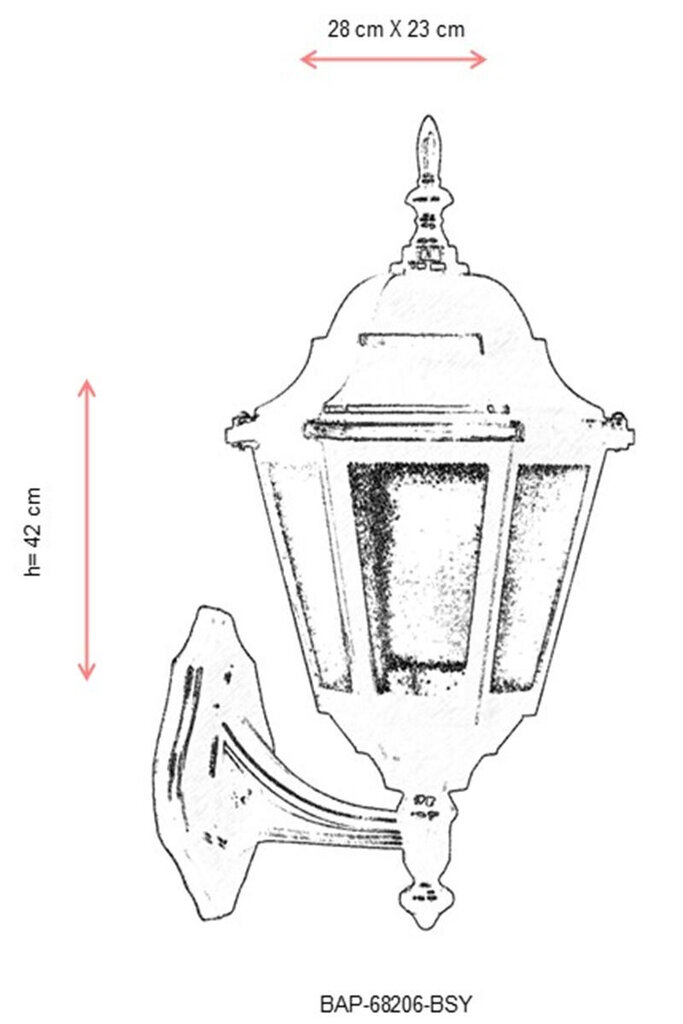 Āra sienas lampa Avonni BAP-68206-BSY, 1 gab. цена и информация | Āra apgaismojums | 220.lv