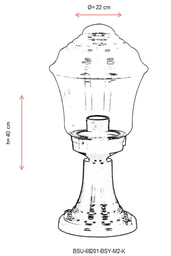 Āra lampa Avonni BSU-68201-BSY-M2-K, 1 gab. цена и информация | Āra apgaismojums | 220.lv