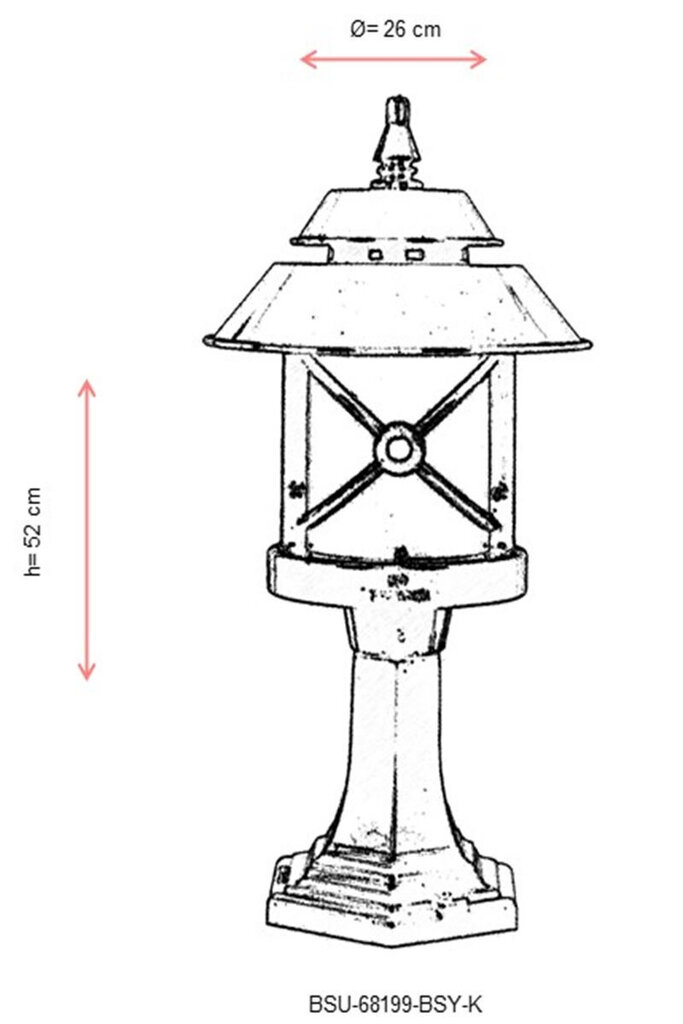 Āra sienas lampa Avonni BSU-68199-BSY-K, 1 gab. cena un informācija | Āra apgaismojums | 220.lv