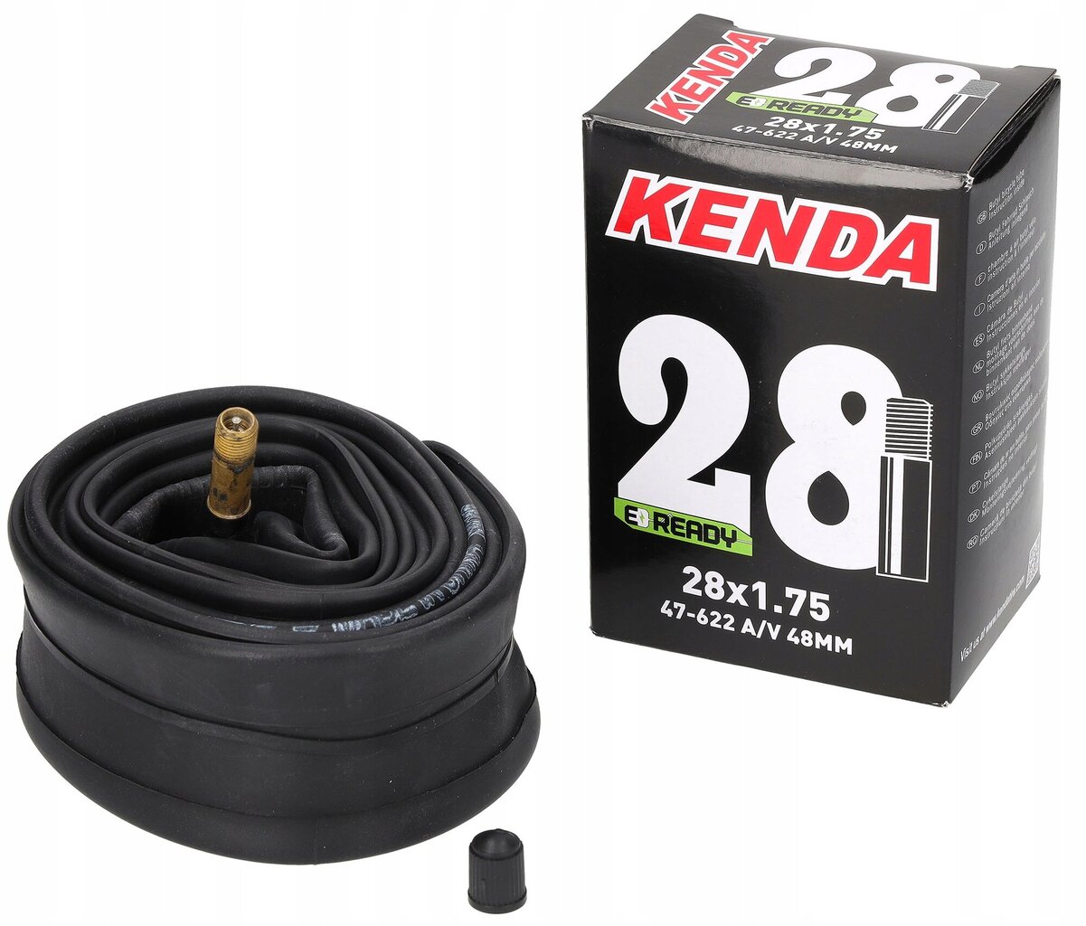 Kenda 28 x 1.75 47-622 A/V 48 Mm Schrader auto vārsts Velosipēda caurule cena un informācija | Velo riepas, kameras | 220.lv