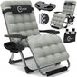 Carruzzo Relax Line Zero Gravity Max Comfort atpūtas krēsls, pelēks tērauds cena un informācija | Sauļošanās krēsli | 220.lv