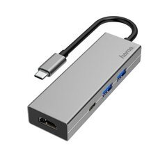 USB-адаптер Hama USB-C multiport adapter (4 порта) цена и информация | Адаптеры и USB разветвители | 220.lv