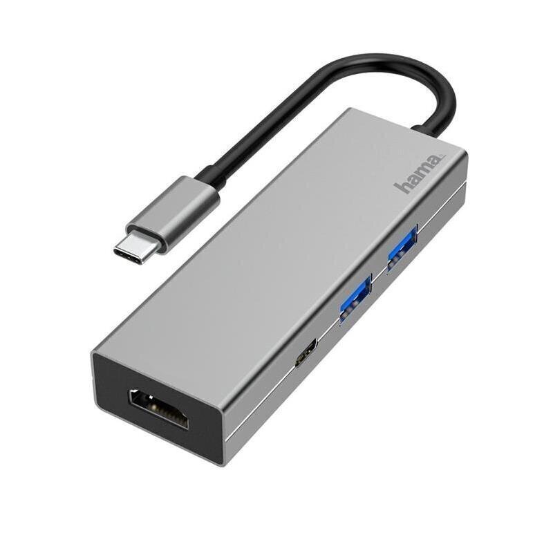 USB daudzportu adapteris Hama USB-C (4 saskarne) цена и информация | Adapteri un USB centrmezgli | 220.lv