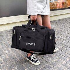 Ceļojumu soma sporta treniņu 30L melna bagāža peldbaseinam liela cena un informācija | Sporta somas un mugursomas | 220.lv
