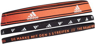 Adidas Galvas Saites 3Pp Headban New Orange Black GS2120/OSFM cena un informācija | Vīriešu cepures, šalles, cimdi | 220.lv