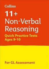 11plus Non-Verbal Reasoning Quick Practice Tests Age 9-10 (Year 5): For the 2023 Gl Assessment Tests cena un informācija | Grāmatas pusaudžiem un jauniešiem | 220.lv