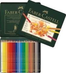 Zīmuļu komplekts Faber-Castell Polychromos 24 krāsas Art&amp;Graphic cena un informācija | Kancelejas preces | 220.lv