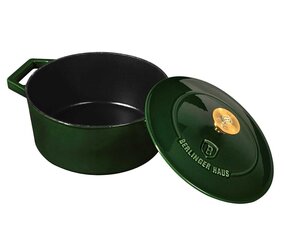 Berlinger Haus čuguna kastrolis ar vāku Emerald Collection, 4,35 l, 24 cm cena un informācija | Katli, tvaika katli | 220.lv