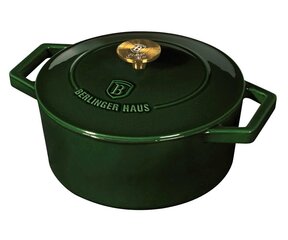 Berlinger Haus čuguna kastrolis ar vāku Emerald Collection, 4,35 l, 24 cm cena un informācija | Katli, tvaika katli | 220.lv