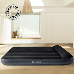 Надувной матрас Intex Dura-Beam Pillow Rest Classic Queen 203x152x22 см, с встроенным насосом цена и информация | Надувные матрасы и мебель | 220.lv