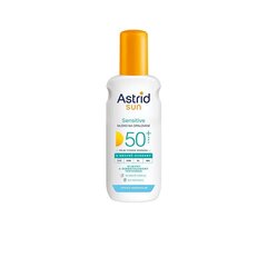 Astrid Piens izsmidzināmā veidā iedegumam Sensitiv SPF 50+ Sun 150 ml cena un informācija | Paštonējošie līdzekļi | 220.lv