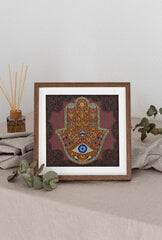 Galvenās krelles izšūšanas komplekts Golden Hamsa (Deco Scenes) 20x20 cm AAMB-096 cena un informācija | Izšūšanas piederumi | 220.lv