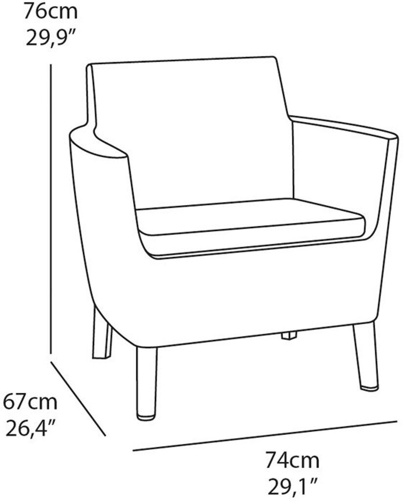 Dārza mēbeļu komplekts Salemo Balcony Set brūns цена и информация | Dārza mēbeļu komplekti | 220.lv