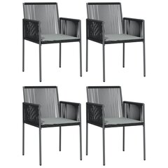dārza krēsli ar matračiem, 4 gab., 54x60,5x83,5 cm, PE cena un informācija | Dārza krēsli | 220.lv