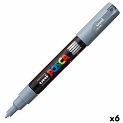 Marķieris POSCA PC-1M Pelēks (6 gb.) cena un informācija | Rakstāmpiederumi | 220.lv